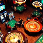 Experience the thrill of "88 new" as players enjoy poker and roulette at a vibrant casino setting.