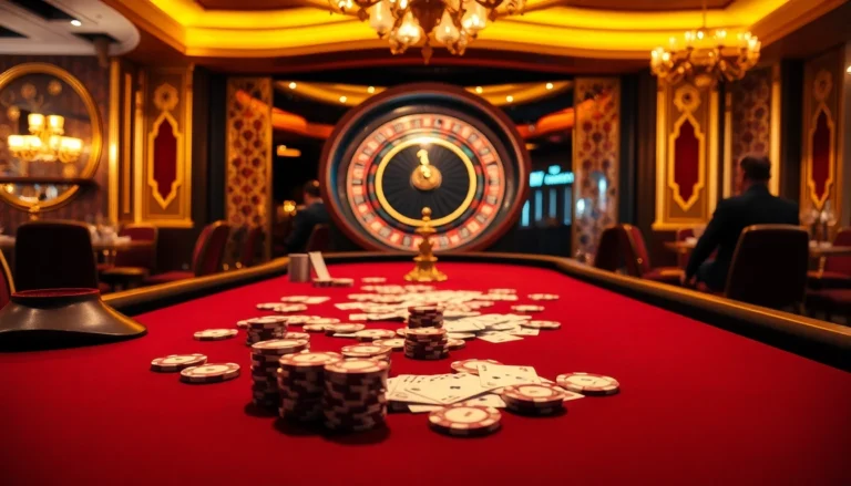 Experience the excitement at new88 com with an immersive casino setting featuring poker and roulette.