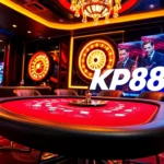 Experience the thrill of gaming at a casino with kp88 link, featuring vibrant poker tables and roulette wheels.